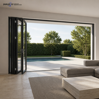 Porte coulissante et pliante en aluminium pour économiser de l'espace, idéale pour la décoration d'appartements et de maisons