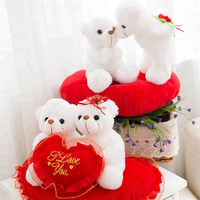 Ours en peluche personnalisé pour couple, motif cœur « Je t'aime », fabrication directe usine, faible MOQ, OEM/ODM, cadeaux Saint-Valentin