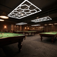 Luminaire suspendu modulaire hexagonal à LED, éclairage décoratif en groupe pour club de billard, salon, bar