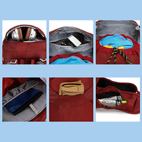 Sac à dos de randonnée en plein air grande capacité 30+5L multifonctionnel pour la randonnée, le camping et les sports décontractés avec housse de pluie