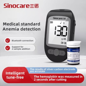 Analizador de Hemoglobina Doméstico <span class=keywords><strong>Sinocare</strong></span> Preciso y Eficiente - Suministro al por Mayor de 50 <span class=keywords><strong>Tiras</strong></span> Reactivas - Product Image 1
