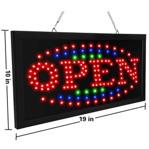 48*25cm Indoor <b>Lighting</b> Full Color Sign Led Advertise Store Illuminated Business Sign <b>Marquee</b> shop window open LED sign board - Product Image 5