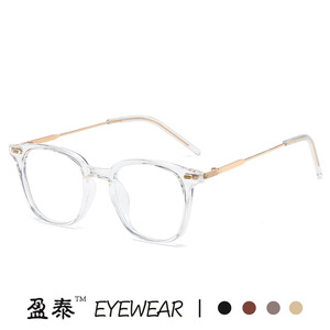 แว่นตาทรงเหลี่ยม TR90 ป้องกันแสงสีฟ้า เลนส์ใส ผู้ชาย กรอบขนาดกลาง เลนส์ PC - Product Image 4