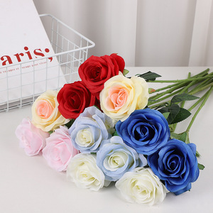 Ramo de Rosas Artificiales Multicolor de Alta Simulación para Decoración de Bodas y Hogar, Arreglo para Jarrón Grande - Product Image 3