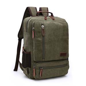 Sac à dos de sport de voyage pour homme avec logo personnalisé, sac à dos vintage imperméable pour ordinateur portable, sac à dos en toile grande capacité pour étudiants - Product Image 2