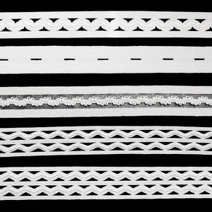 कस्टम 10 मिमी बुना हुआ चमकदार रंग कढ़ाई फीता नायलॉन स्पैन्डेक्स लोचदार कमर - Product Image 2