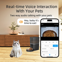 Distributeur automatique de nourriture pour chien OEM 6L avec minuterie, caméra 1080P HD, vidéo, distributeur de nourriture pour chat et chien, WiFi, Tuya Smart Pet Feeder avec contrôle par application