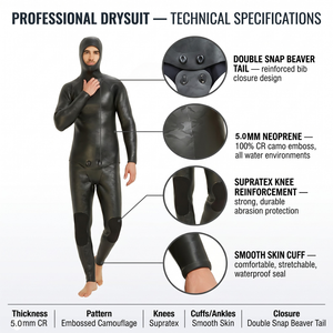Yamamoto Neoprene <strong>Wetsuit</strong> Soft and Durable Smooth Skin Camo Spearfishing <strong>Wetsuit</strong> Premium Korean Neoprene Two Piece Suit - Product Image 2
