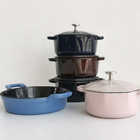 Cocotte Miniature en fonte, marmite à ragoût en émail de Majolica, Mini Cocotte en fonte, petit four français