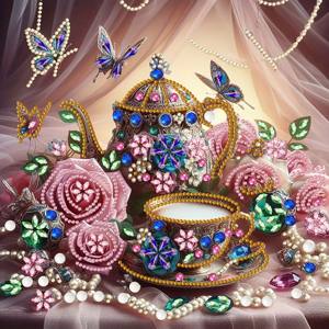 Kit di Pittura Diamante per Adulti, Arte con Cristalli e Strass, Pittura Diamante 5D con Forme Speciali per Principianti - Product Image 5