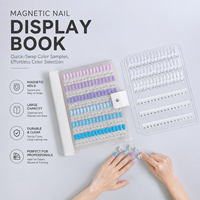 Nuancier professionnel portable de 150 couleurs pour vernis gel, carte d'échantillons de luxe magnétique pour manucure, livre d'échantillons de couleurs pour ongles