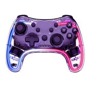   Controlador de Juegos para <span class=keywords><strong>Switch</strong></span>, Móvil y PC, Ajuste de Velocidad Turbo, RGB Neón, Inalámbrico - Product Image 6