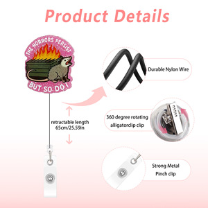 Divertente Porta Badge Retrattile per Infermieri con Clip a Coccodrillo, Porta Nome per Personale Pediatrico e d'Ufficio - Product Image 5