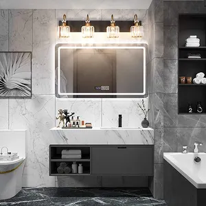 수정같은 허영 led 빛 거울 벽 거울 목욕 현대 목욕탕 허영 전등 설비 위 & 아래로 벽 빛