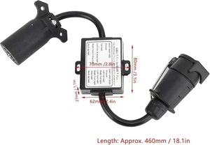 USA để EU <span class=keywords><strong>Trailer</strong></span> ánh sáng chuyển đổi <span class=keywords><strong>7</strong></span>-cực RV lưỡi ổ cắm để <span class=keywords><strong>7</strong></span>-Pin Vòng Cắm Châu Âu <span class=keywords><strong>Trailer</strong></span> cắm - Product Image 2