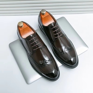 Nuove Scarpe Oxford in Vera Pelle Slip-On per Uomo, Eleganti per Affari, Matrimoni, Casual, Comode, Morbide, Antiscivolo, con Punta Affusolata, per Esterni - Product Image 3