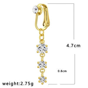 Clips de <span class=keywords><strong>nombril</strong></span> en cuivre sans perçage avec pendentif en forme de cœur et de papillon en strass, faux anneaux de <span class=keywords><strong>nombril</strong></span>, <span class=keywords><strong>bijoux</strong></span> de <span class=keywords><strong>nombril</strong></span> <span class=keywords><strong>pour</strong></span> femmes, tendance, nouveauté - Product Image 5