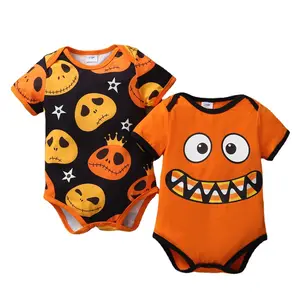 Infant Summer Short Sleeve Halloween Gifts Costumes Onesies For Baby Cotton First Halloween Carnival Kids Outfit Bodysuit