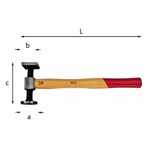 Marteau industriel Usag 393 Zg, face carrée de 18 pouces, diamètre de 2 pouces, manche en bois - Product Image 1