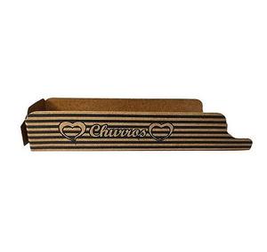 Plateau d'emballage recyclable à emporter à emporter <span class=keywords><strong>aller</strong></span> à 100% papier kraft de qualité alimentaire churros hot dog maïs chien - Product Image 1