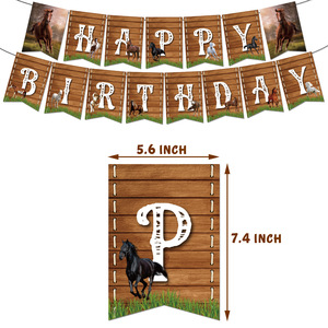 Guirlande de ballons imprimés sur le thème des courses hippiques, décoration de fête pour bébé garçon, arrière-plan joyeux anniversaire, fournitures de fête - Product Image 4