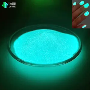 Junting strontium aluminate doped europium glow in dark powder chemical bulk glowing powder for Luminous Nail Pigment