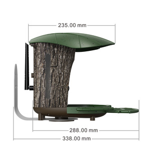 Mangeoire à <span class=keywords><strong>oiseaux</strong></span> intelligente Oniya en résine avec caméra, alimentation solaire, identification IA, vidéo HD 3MP, conception résistante aux intempéries, nichoir extérieur - Product Image 3