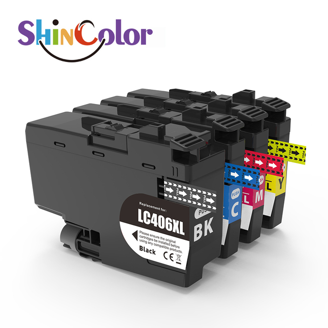 ShinColor LC406/LC406XL Compatible Dye-Based for Cartridge for Brother J1205W/MFC-J4335DW Printers with 24-Month Warranty