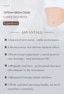 Lifting facial con láser endo de 1470nm, tensado de cuello con láser endo dual de 980nm, máquina de terapia láser de diodo Body Tite mínimamente invasiva. - Product Image 6