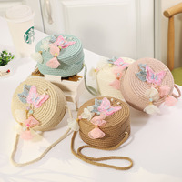 Sac bandoulière portable tissé à la main pour enfants style bohème, jolie pochette porte-monnaie pour enfants, collection printemps-automne, vente en gros