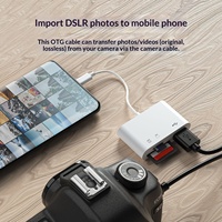 Lecteur de cartes Type-C JILIAN pour téléphones Android et ordinateurs, multifonction OTG2.0 USB2.0, 10 ports, prise en charge SD/TF, matériau ABS, sans prise
