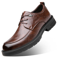 2026 Trendige Herren Echtleder-Schuhe OEM ODM Individuelles Logo Komfortable Rutschfeste Business Büro Hochzeit Formelle Lederschuhe