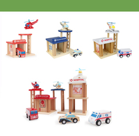 Jouet hélicoptère en bois éducatif pour enfants, modèle d'avion à rétrofriction pour enfants
