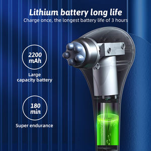 휴대용 무선 진동 마사지 해머 6단 속도 조절 6개 마사지 헤드 2000mAh 배터리 브러시리스 모터 - Product Image 6