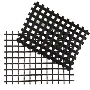 40KN High Tensile Strength Black Polyester <strong>Geogrid</strong> for Soil Reinforcement - Product Image 1