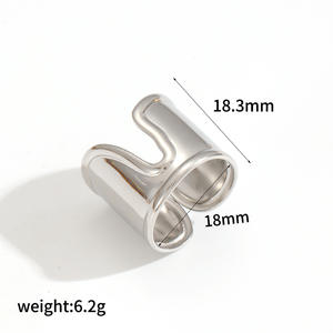 Оптовые роскошные уникальные милые ювелирные изделия для женщин, не тускнеющие, оптовые водонепроницаемые кольца, позолоченные и посеребренные PVD винтажные кольца - Product Image 6