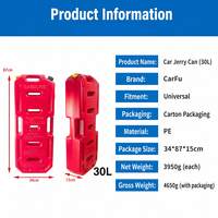 Bidon d'essence portable CARFU en PE haute résistance, réservoir de carburant de secours tout-terrain, montable, anti-fuite