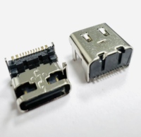Support d'achat centralisé et personnalisation : Prise femelle USB3.1 Type C 16 broches, 4 pieds, surélevée horizontalement, 4,3 mm, alimentation 3A, PCB