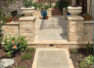 Carreaux de sol et revêtements muraux en pierre naturelle, calcaire beige poli, design moderne pour villa et cuisine, utilisation en extérieur - Product Image 3