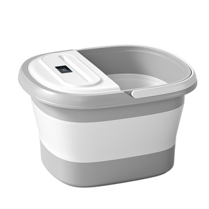 <b>Foldable</b> Foot <b>Bath</b> Bucket Calf Length With Lid Insulated For Home And Dormitory Use - Product Image 1
