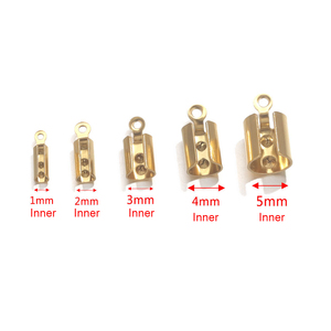 Nút bịt đầu dây da mạ vàng PVD 18K bằng thép không gỉ 1/2/3/4/5mm, phụ kiện làm vòng tay tự chế - Product Image 6