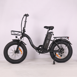 Vélo électrique hybride tout-terrain et de ville pliable à pneus larges, vente en gros d'usine - Product Image 1