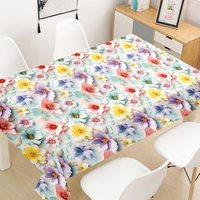 Nappe de table en PVC plastique personnalisée, imperméable, imprimée numériquement, pour banquet, pique-nique et fête