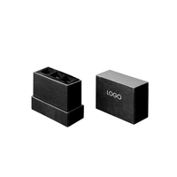 Échantillon gratuit Bougies en pot personnalisées de luxe avec couvercles et boîtes-cadeaux Boîtes d'emballage cadeau bougie carrée noire