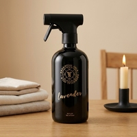 Bouteilles pulvérisatrices et à gâchette en verre noir mat de haute qualité 250ml 350ml 500ml, flacons cosmétiques 28/410, flacons de spray d'ambiance de luxe 500ml