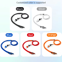 Cable de Carga USB 5 en 1 con Trenzado de Nailon, Logotipo Personalizado, Regalo Electrónico Premium para Empresas y Promoción en Ferias Comerciales