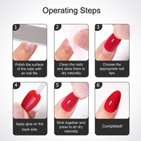Faux ongles à pression longue tenue, carrés, style French, couvrance totale, nude, en acrylique, pour femmes et filles, 32 pièces