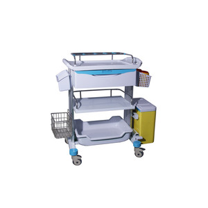 BT-CY20 bon marché hôpital ABS chariot clinique en <span class=keywords><strong>plastique</strong></span> chariot de soins infirmiers médicaux chariots à médicaments avec <span class=keywords><strong>tiroir</strong></span> seau prix - Product Image 2