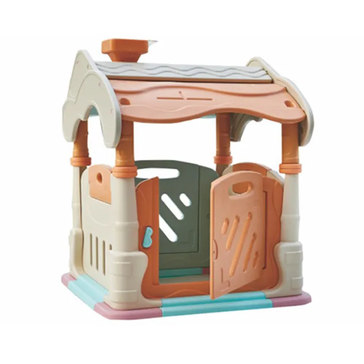 Mini playhouses internos para crianças/casinha de brincar de plástico colorido/casinha de brincar ao ar livre para crianças