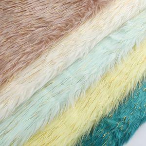 Piel sintética de pila larga de gran oferta con tela de seda dorada cortada a medida - Product Image 1